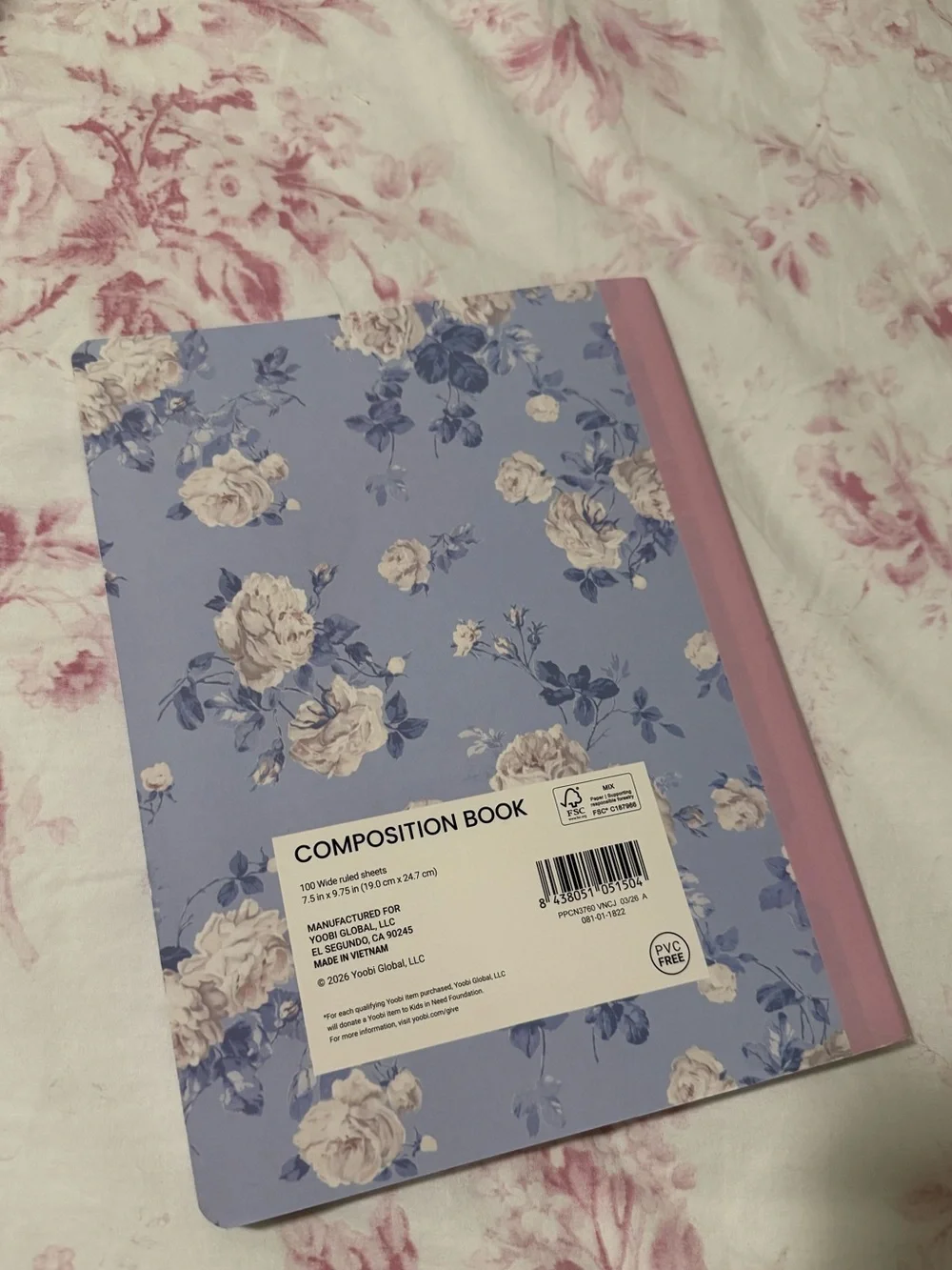 Loveshackfancy composition notebook